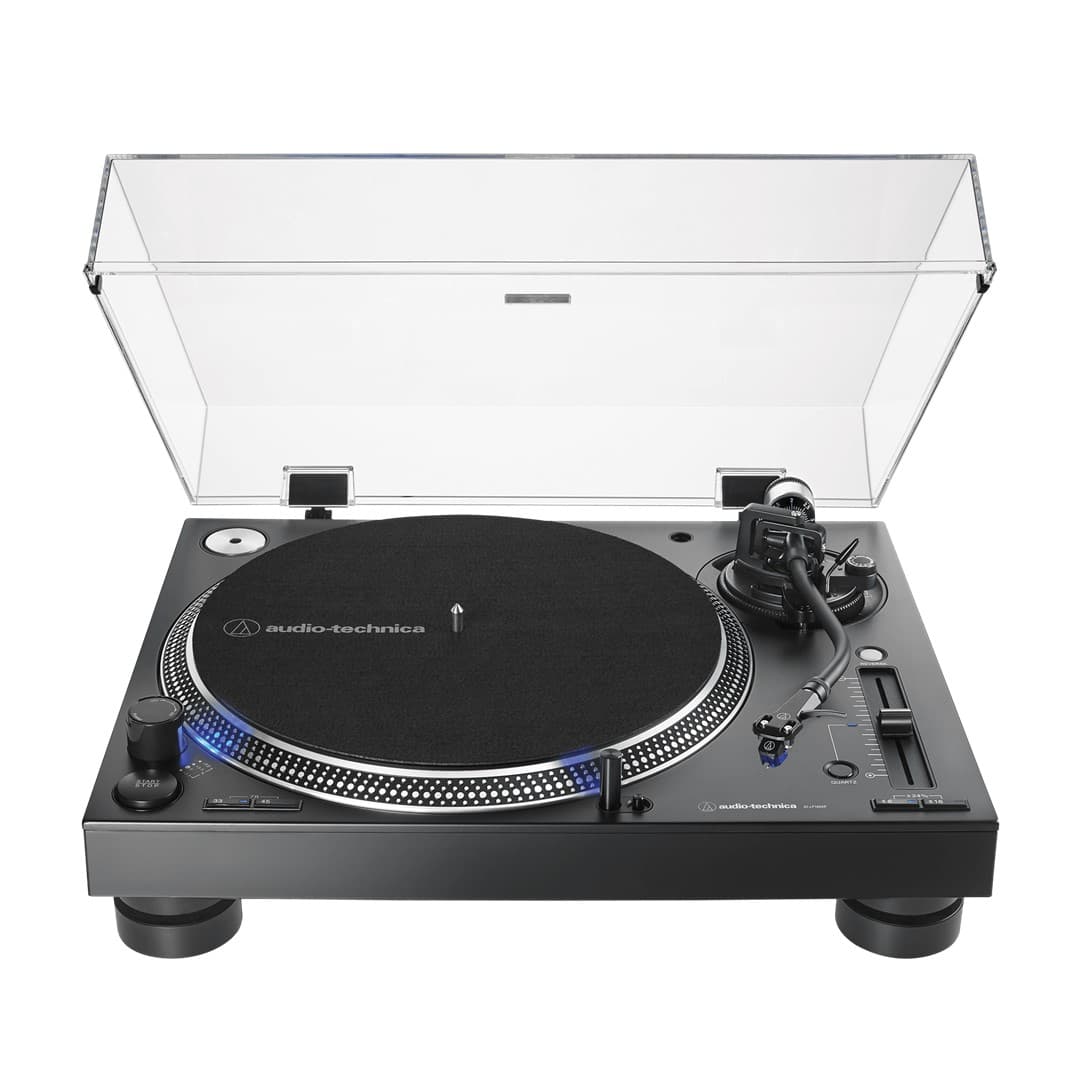Professional direct-drive DJ turntable, the kind of gear commonly bought and sold second-hand