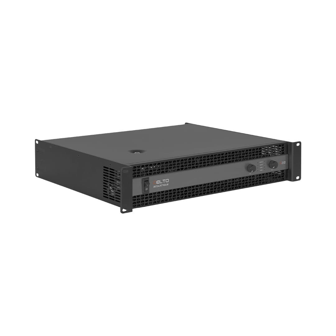 Celto Acoustique C2.10 professional power amplifier, used throughout this guide as the worked example